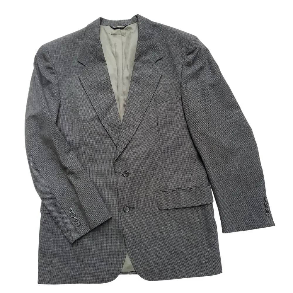 Vintage Ivy Prep Gray Wool Blazer Jacket Sport Coat 2 Button Single Vent 41R